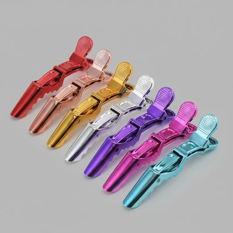 Custom Electroplated Alligator Hair Clips