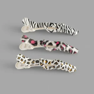 Custom Hydro-Dipped Crocodile Hair Clips