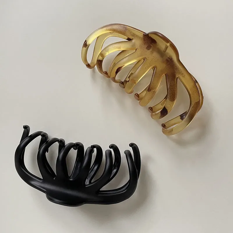 Frosted Semi-Transparent Custom Plastic Octopus Claw Clip