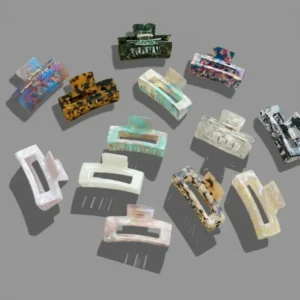 custom Square Cutout Acetate Claw Clip