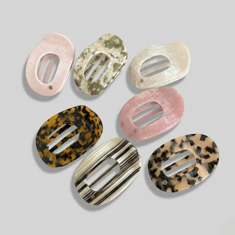 custom acetate flat claw clip