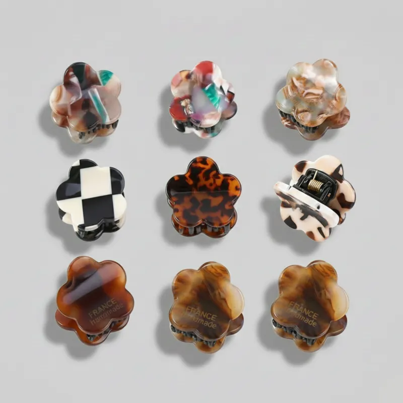 custom acetate flower claw clip