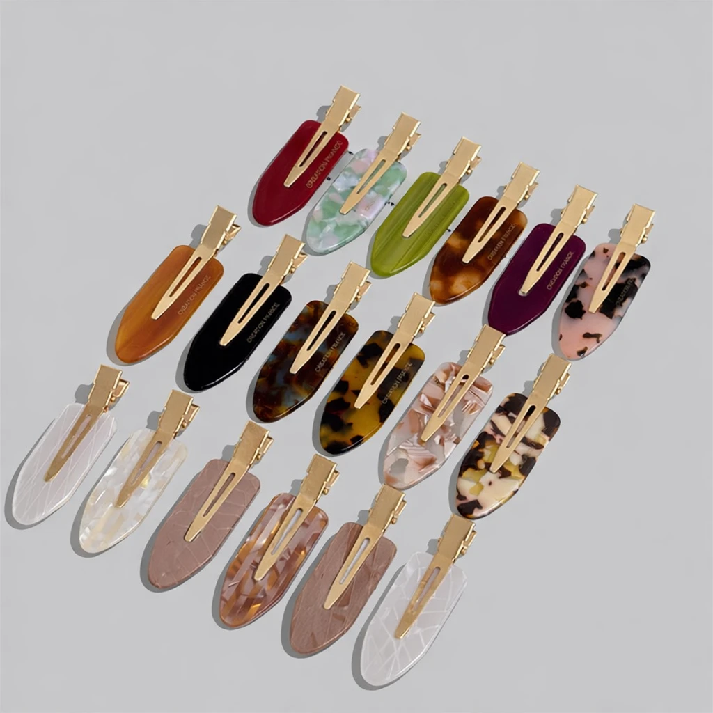 Custom Acetate No-Crease Hair Clips