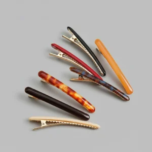 Custom Acetate Straight Duckbill Hair Clips
