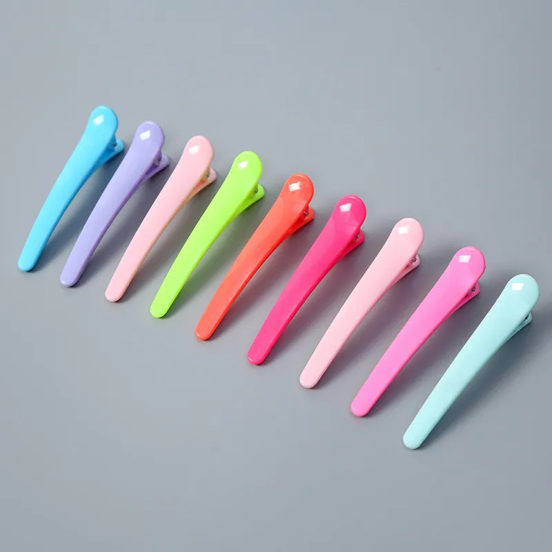 Custom Candy Color Plastic Duckbill Hair Clips