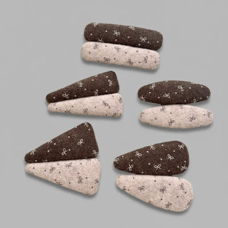 Custom Felt Teardrop Hair Clips