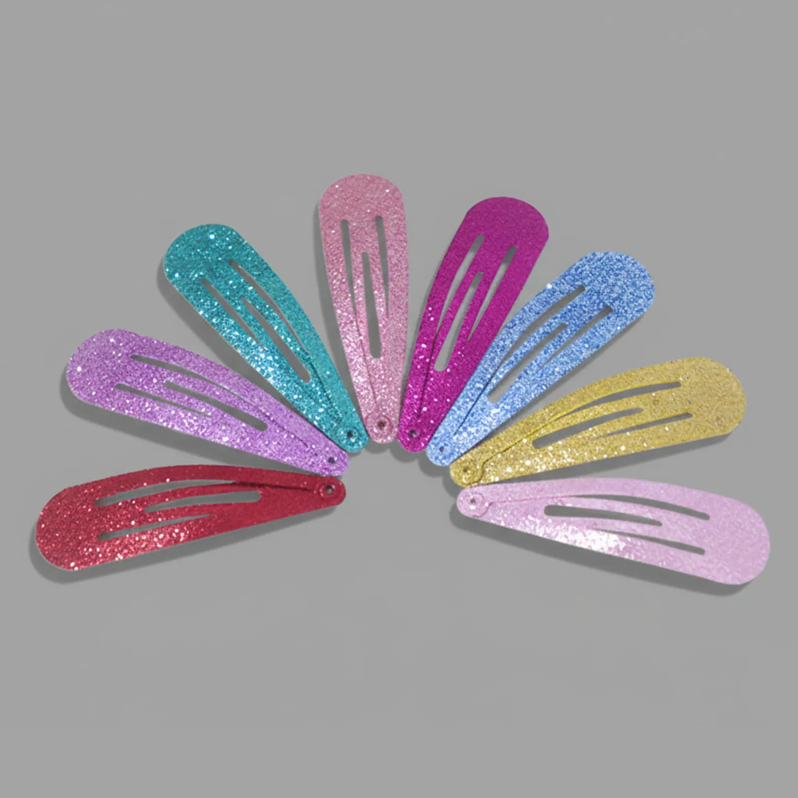 Custom Glitter Snap Hair Clips