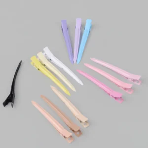 Custom Painted Metal Duckbill Hair Clips