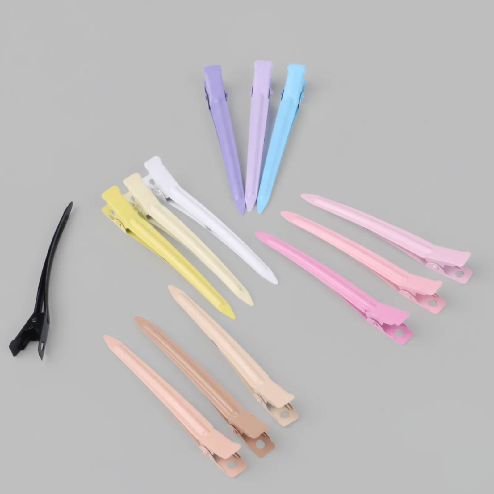 Custom Painted Metal Duckbill Hair Clips