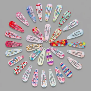 Custom Personalized Pattern Snap Hair Clips