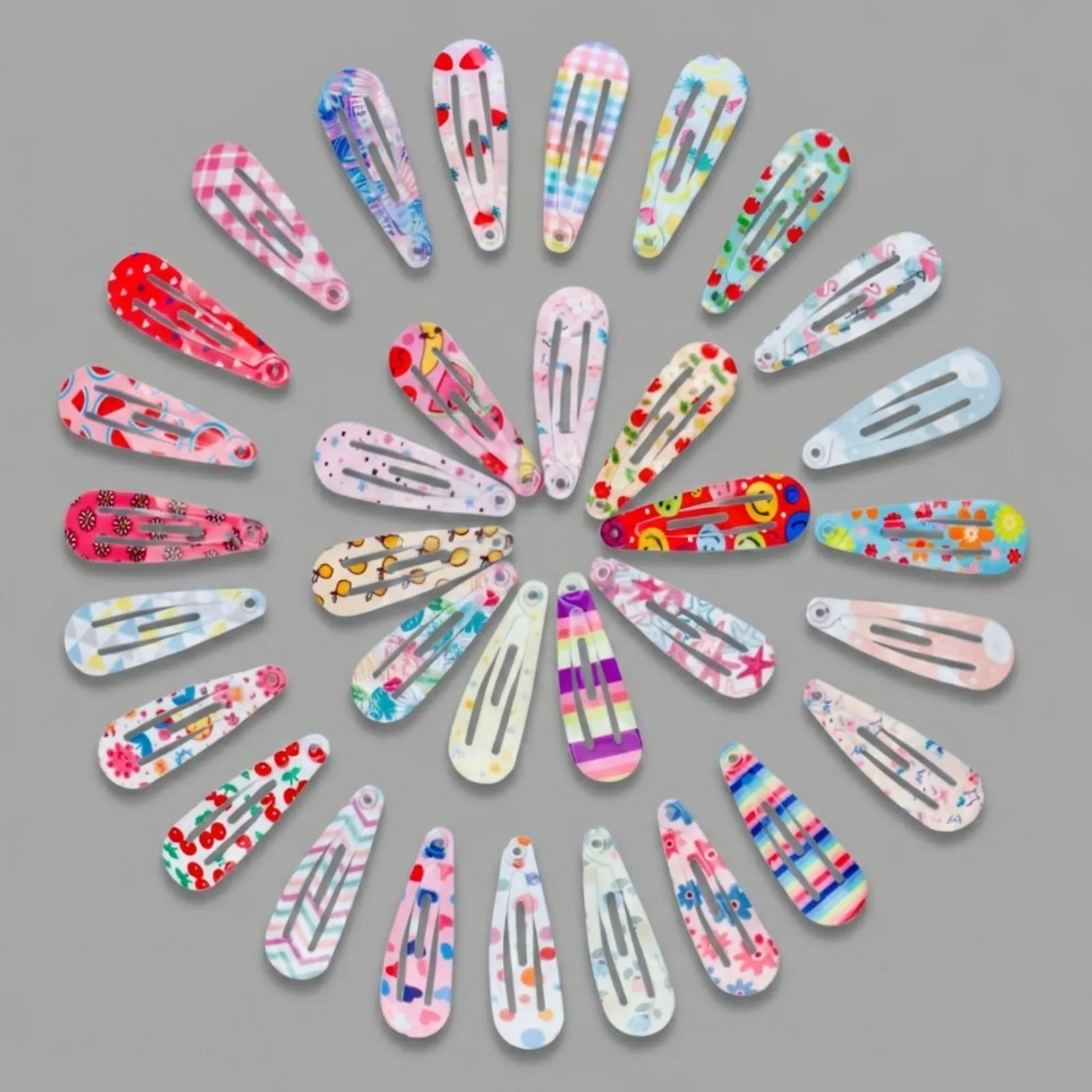 Custom Personalized Pattern Snap Hair Clips