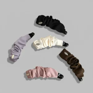 Custom Satin Ruched Banana Hair Clips