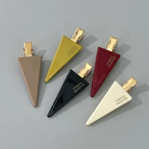 Custom Triangle Acetate No Crease Hair Clips