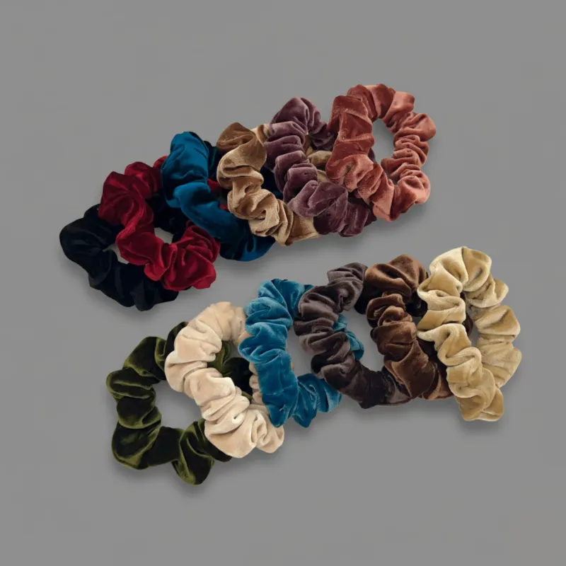 custom velvet scrunchies
