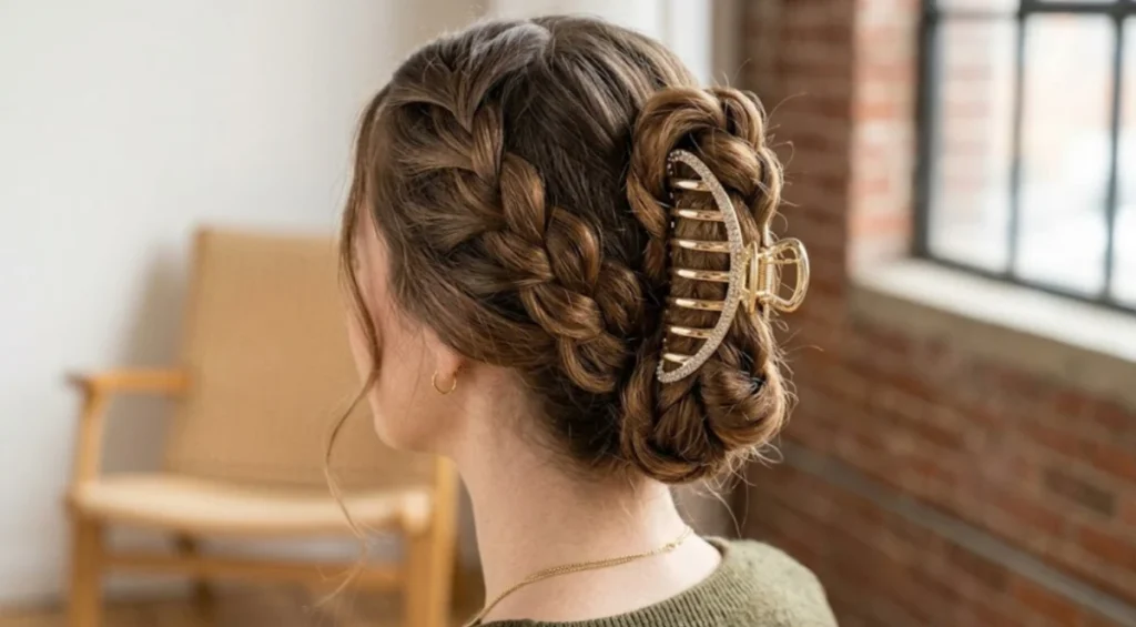 Braided Twist with Claw Clip