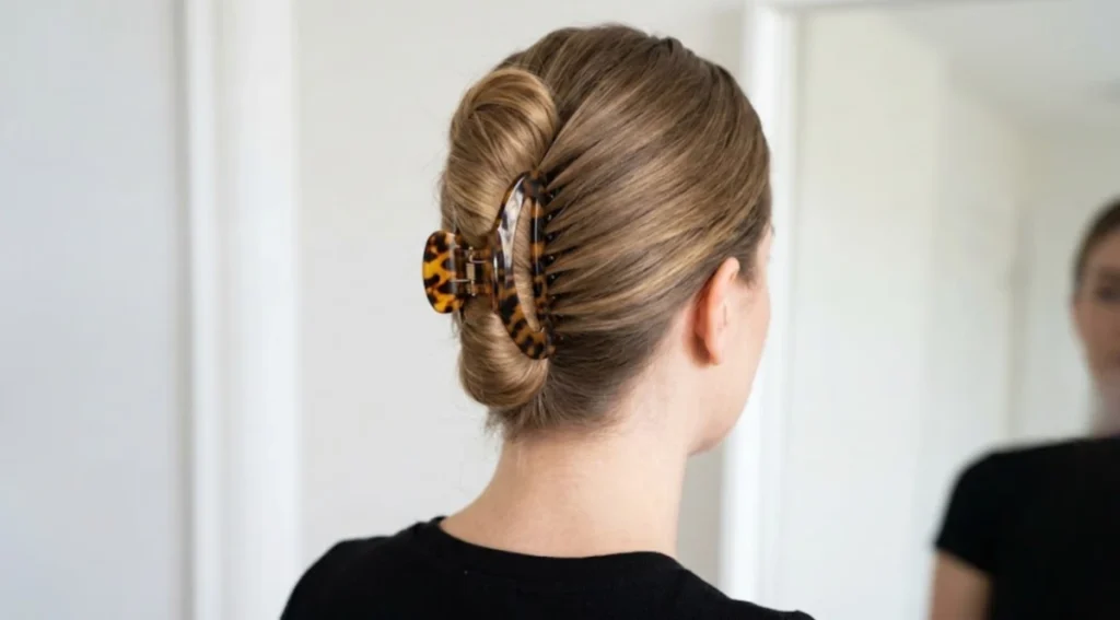 Classic French Twist with Large Claw Clip