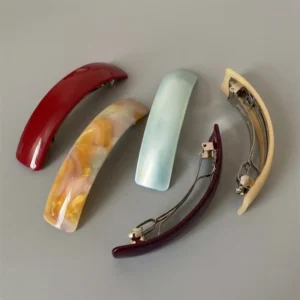 Custom Acetate Curved Barrette Hair Clips