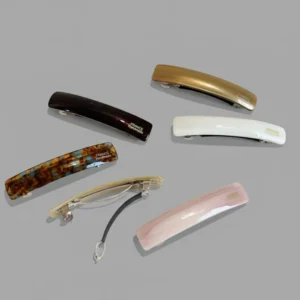 Custom Acetate Straight Barrette Hair Clips