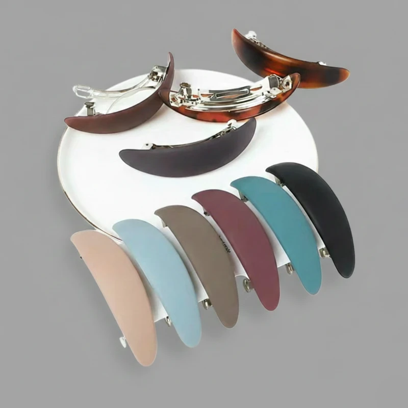 Custom Acrylic Oval Barrette Hair Clips