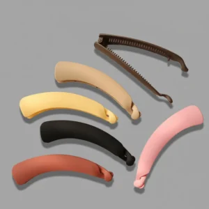 Custom Minimalist Plastic Banana Hair Clips
