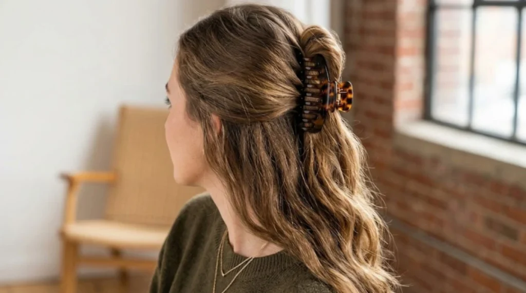 Half-Up Claw Clip Style