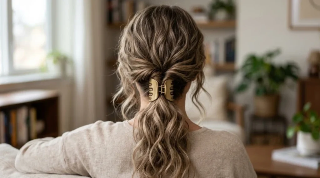 Textured Low Pony Twist