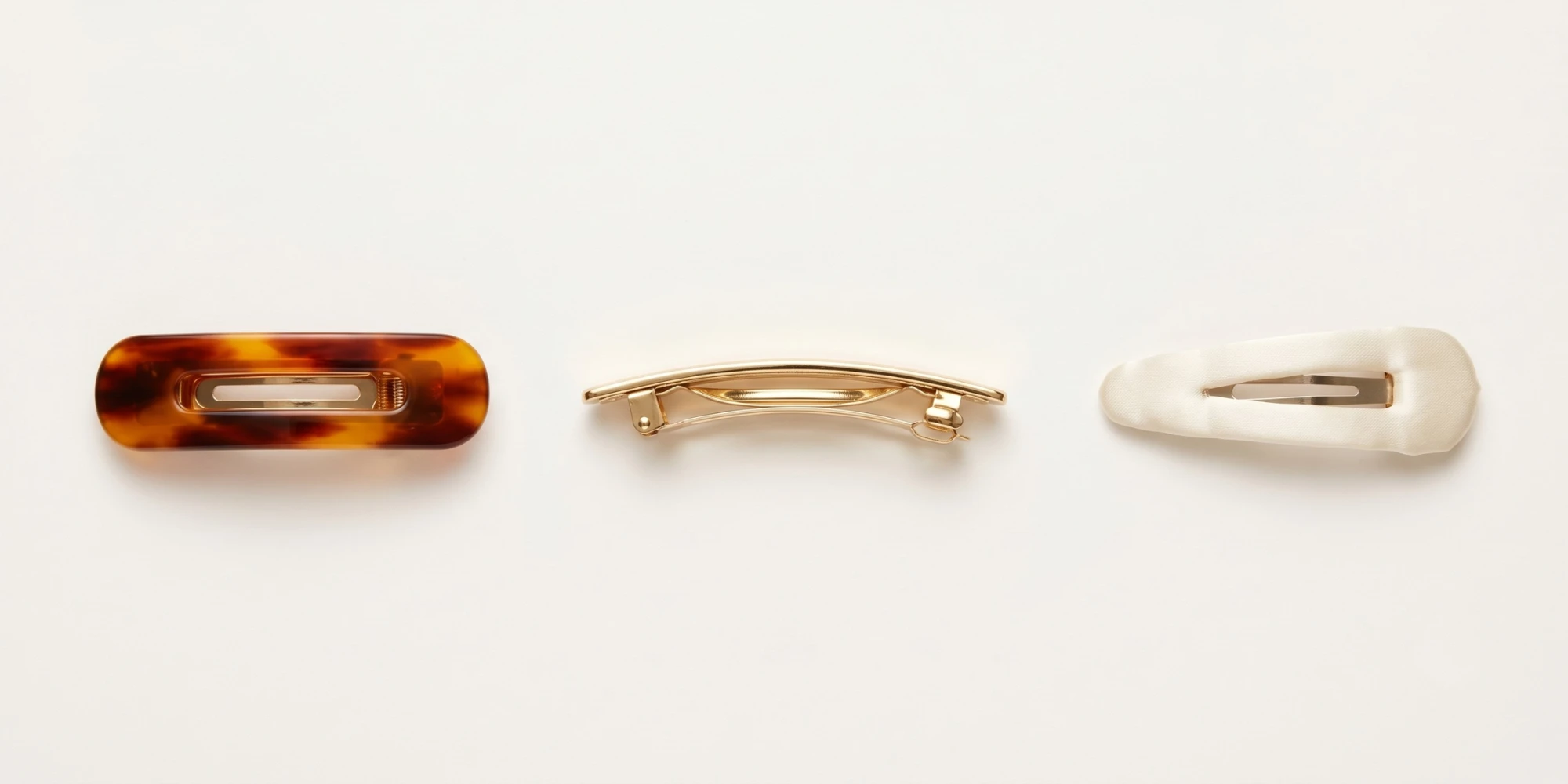 Material comparison for acetate, metal and fabric hair clips during hair accessories inspection