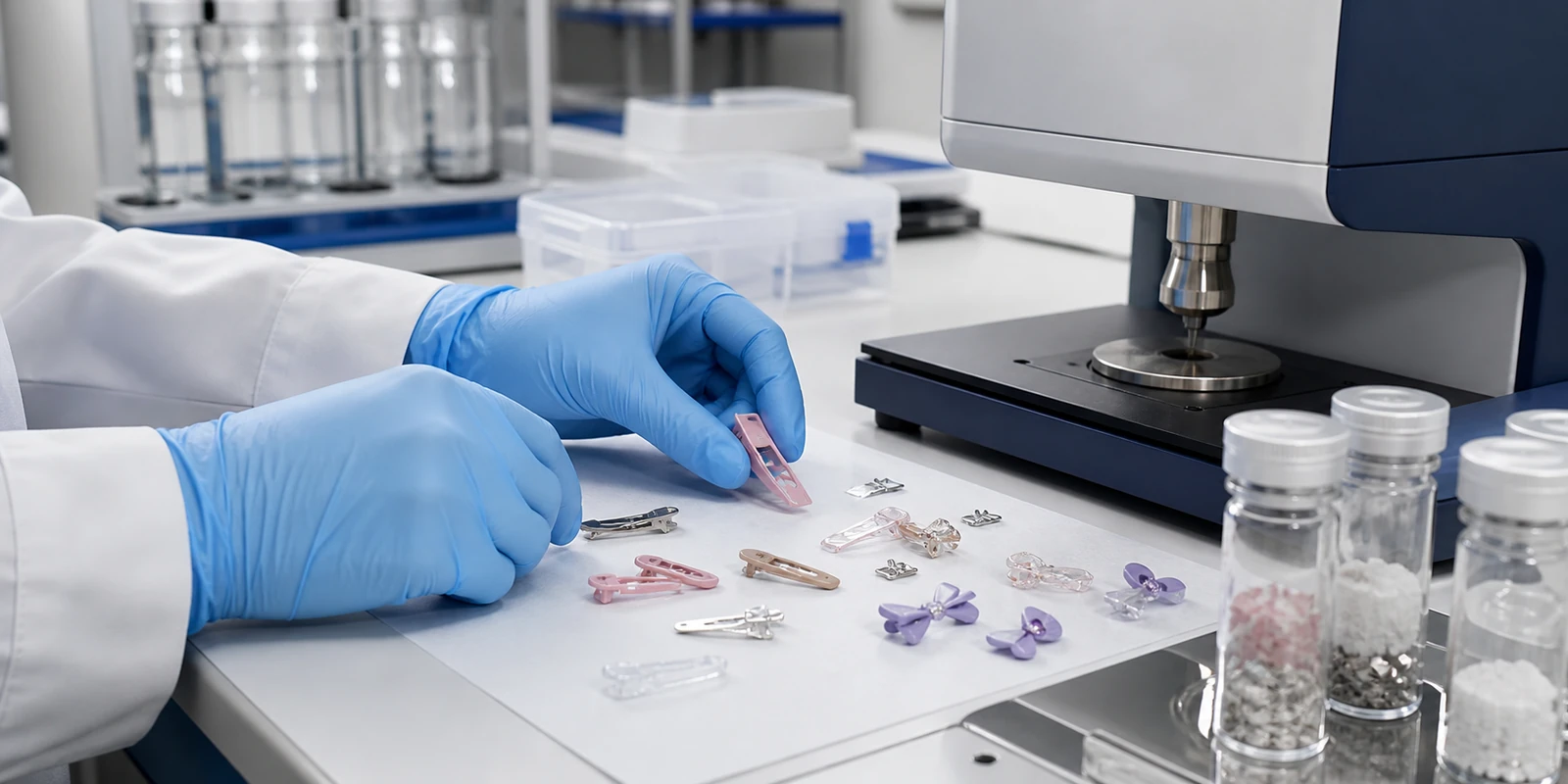 Laboratory testing of children's hair accessory materials for lead and applicable phthalate compliance